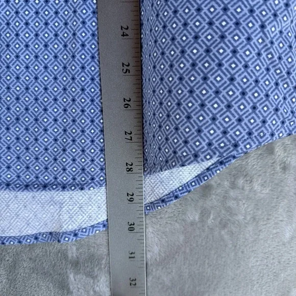 INFINITY MEN 'S LINEAR FLEX SHORT SLEEVE SHIRT, BLUE SIZE Lg - Picture 4 of 7